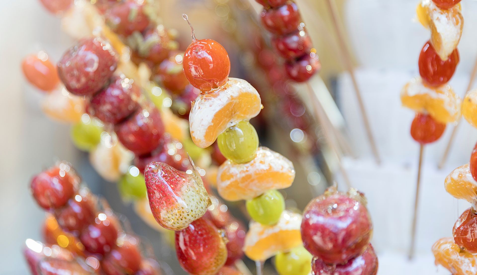 Bingtanghulu Crispy Sugar-Coated Fruit on a Stick